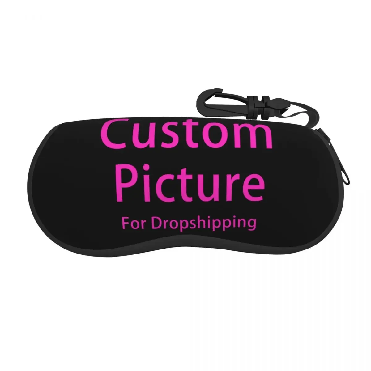 Personalized Custom Photo Logo Sunglasses Case Neoprene Zipper Customized DIY Print Shell Eyeglass  Protective Box Glasses