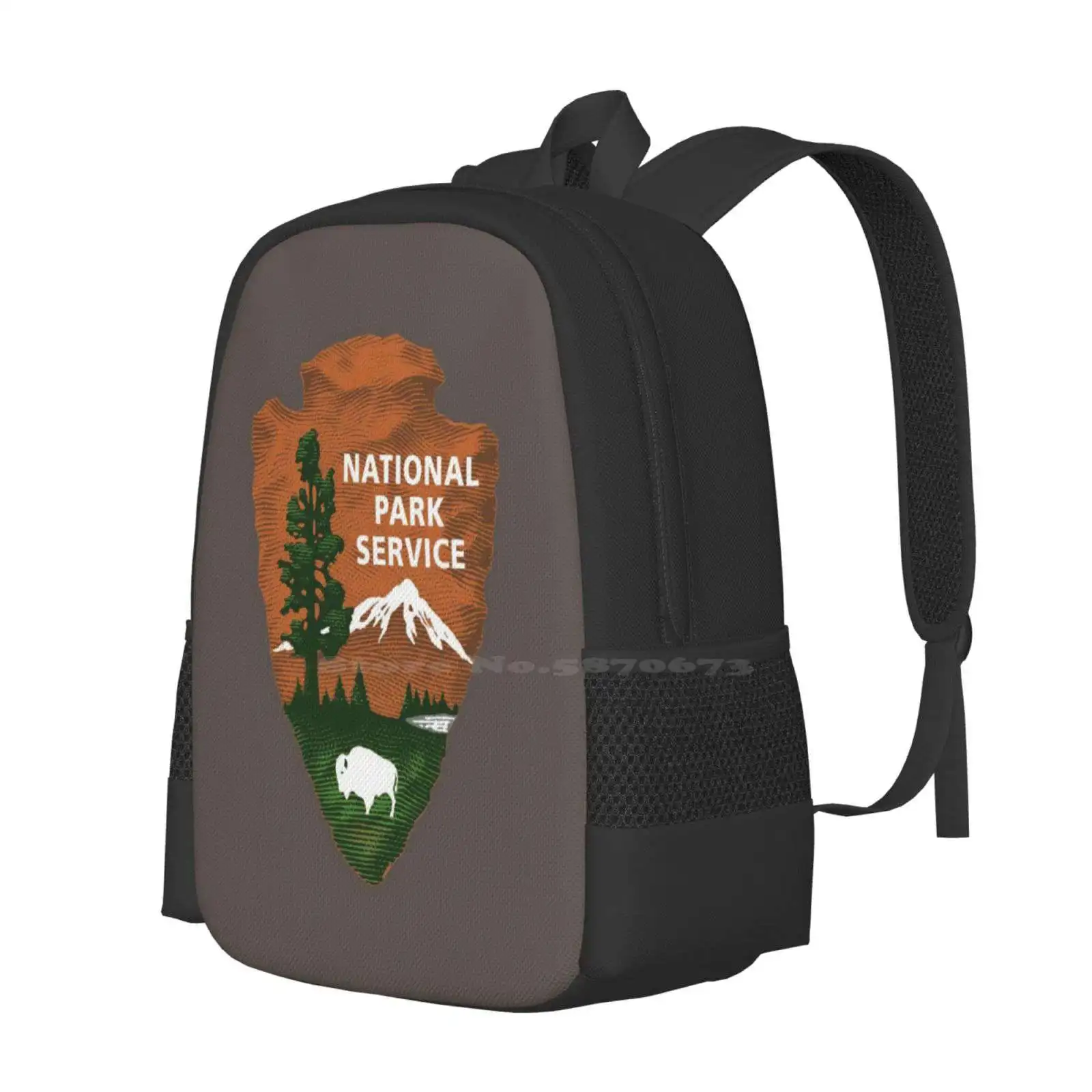 National Park Service Teen College Student Rucksack Muster Design Taschen National Service Amerika USA Wald Wald Berge