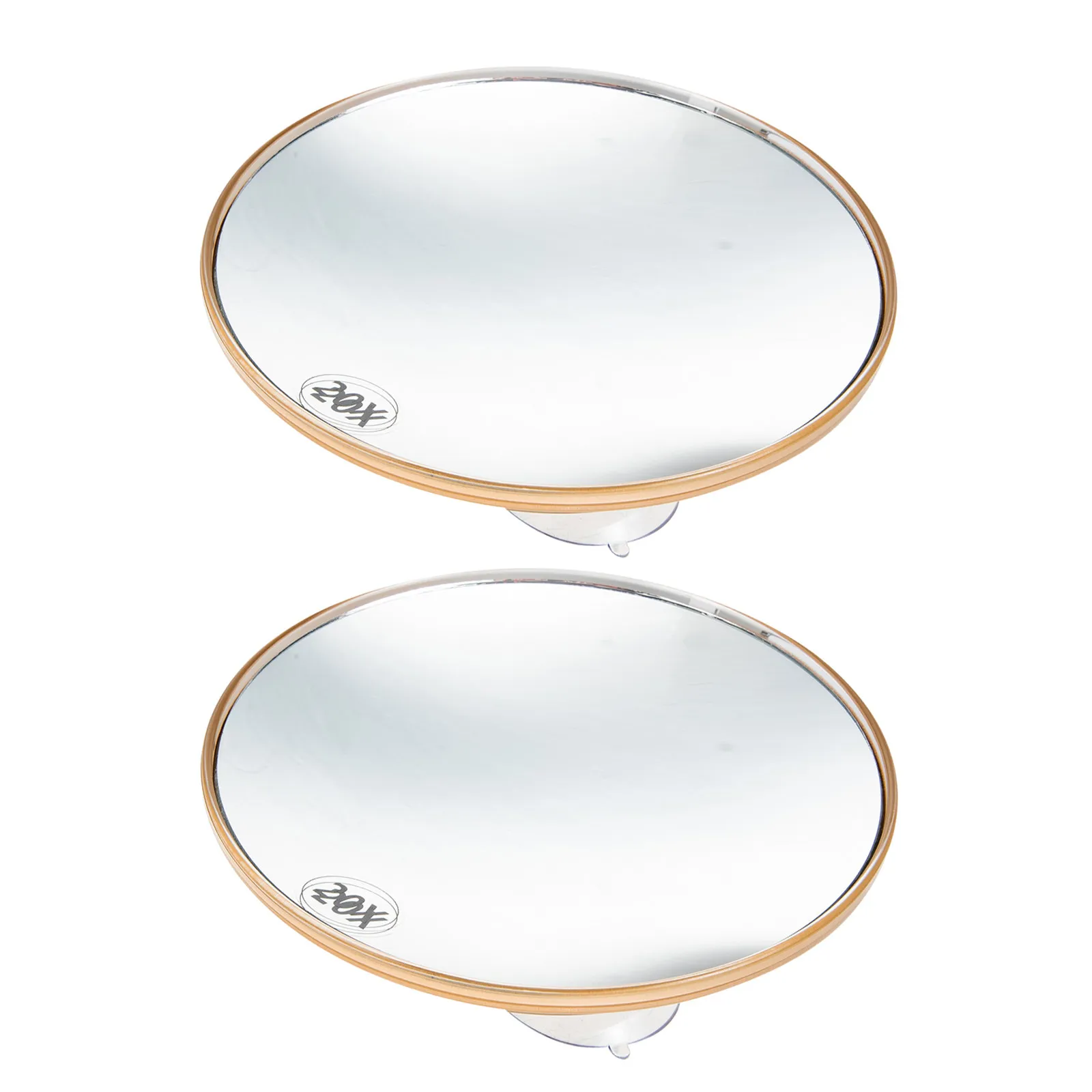 2Pcs 20X High Magnification Mirror Suction Cup Shower Mirror Magnified for Precision Makeup Application Shaving Barber Use