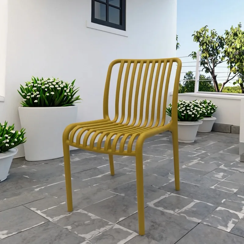

Stackable Plastic Armchair Simple Dining Leisure Balcony Outdoor Beach Chair for Home Park Balcony Beach Outdoor Use Стул
