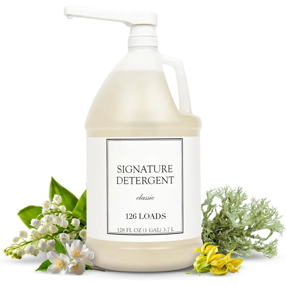 

Gallon Luxury Laundry Detergent Pump Concentrated Scented Triple Enzyme Stain Remover 126 Loads USDA Biobased