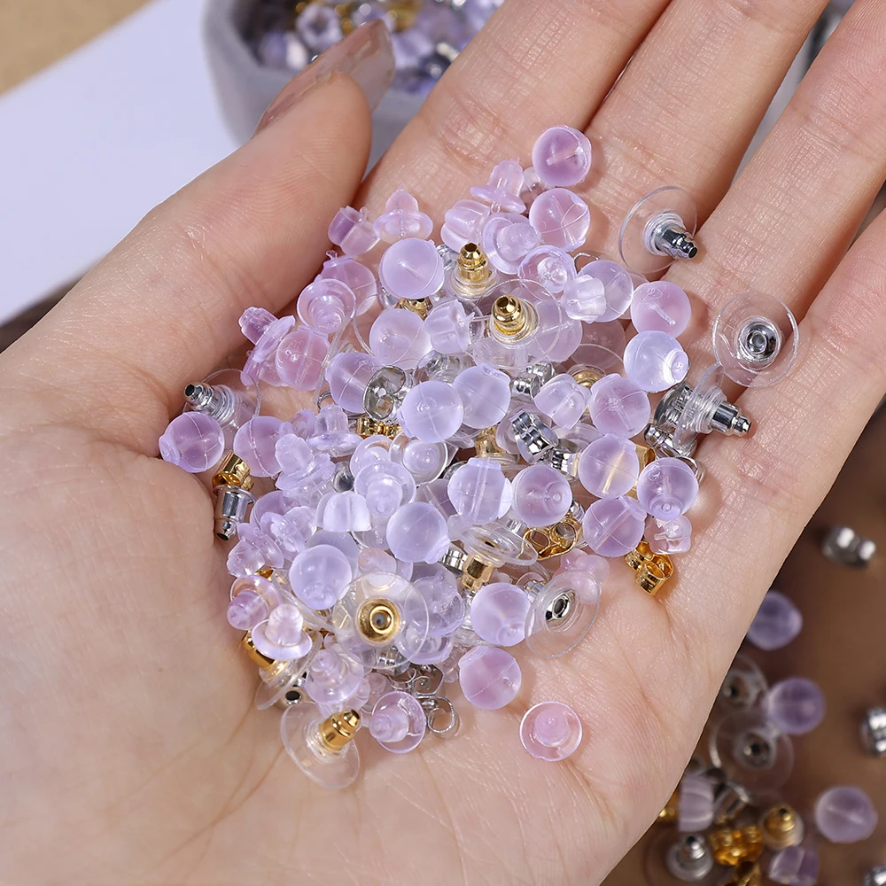 Soft Silicone Rubber Earring Back Stoppers Sets 12 Styles Anti-lost Anti-skid Fall Ear Plug DIY Jewelry Finding Making Accessory