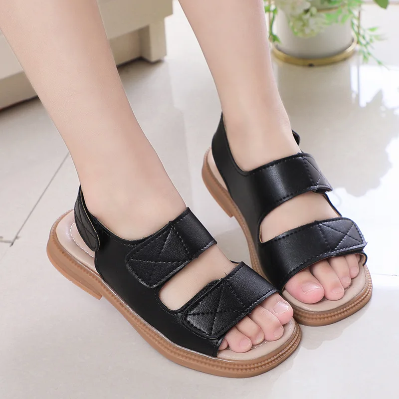 Kids Sandals Girl 2025 New Summer Open Toe Children Boys Beach Shoes Casual Soft Sole Toddler Baby Sandals Size 21-36 CSH1512