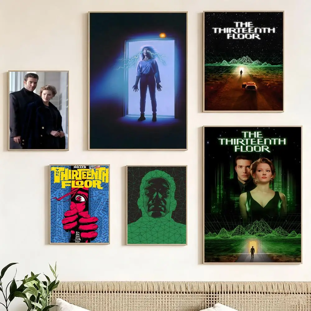 Classic Movie T-The Thirteenth Floor Poster impermeable para el hogar sala de estar dormitorio bar decoracion estetica