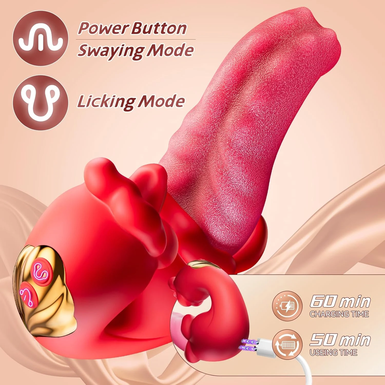 Sex Toys Realistic Heating Tongue Vibrator Women G-Spot Vibrator Clitoral Stimulator Adult Toy Vagina Massager for Female image 6