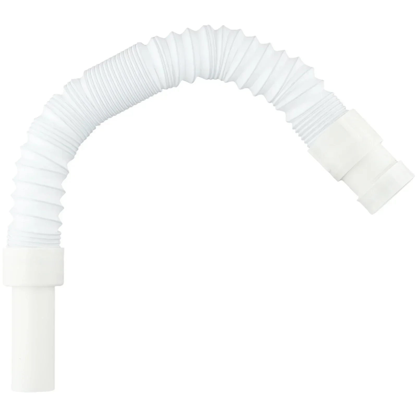 Flexible And Strong Sink Waste Pipe Connector, Stainless Steel Wire, Telescopic And Bending Shape, White Color