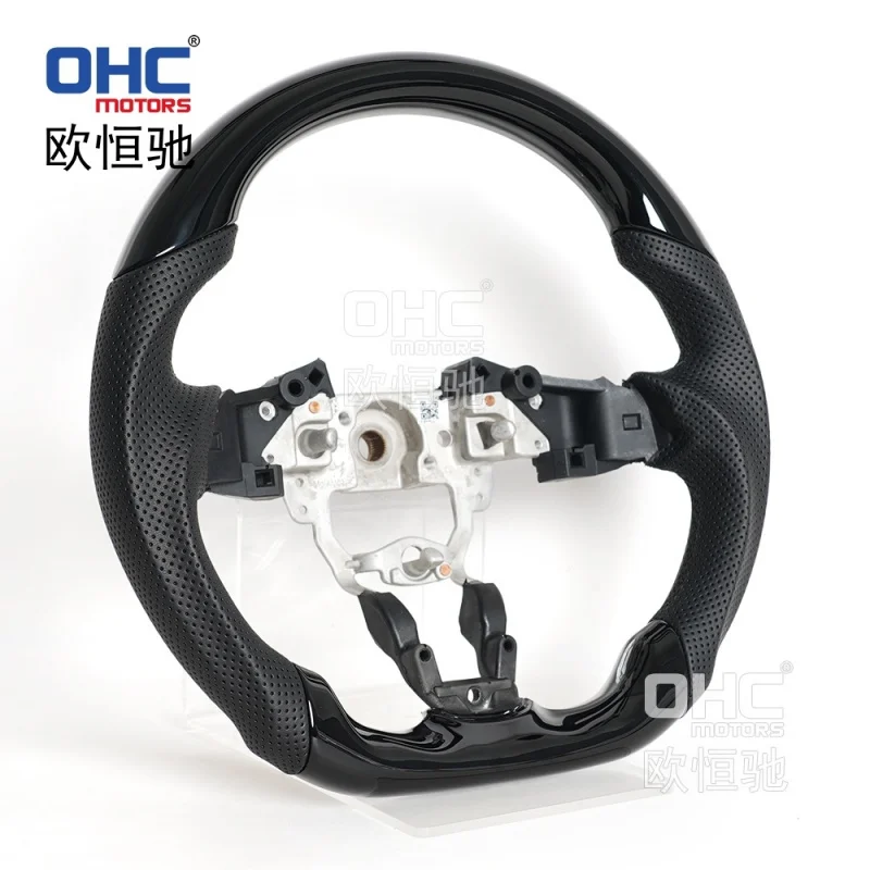 For  MX5 Miata 2016-2019, piano black spray-coated steering wheel modified with titanium disc