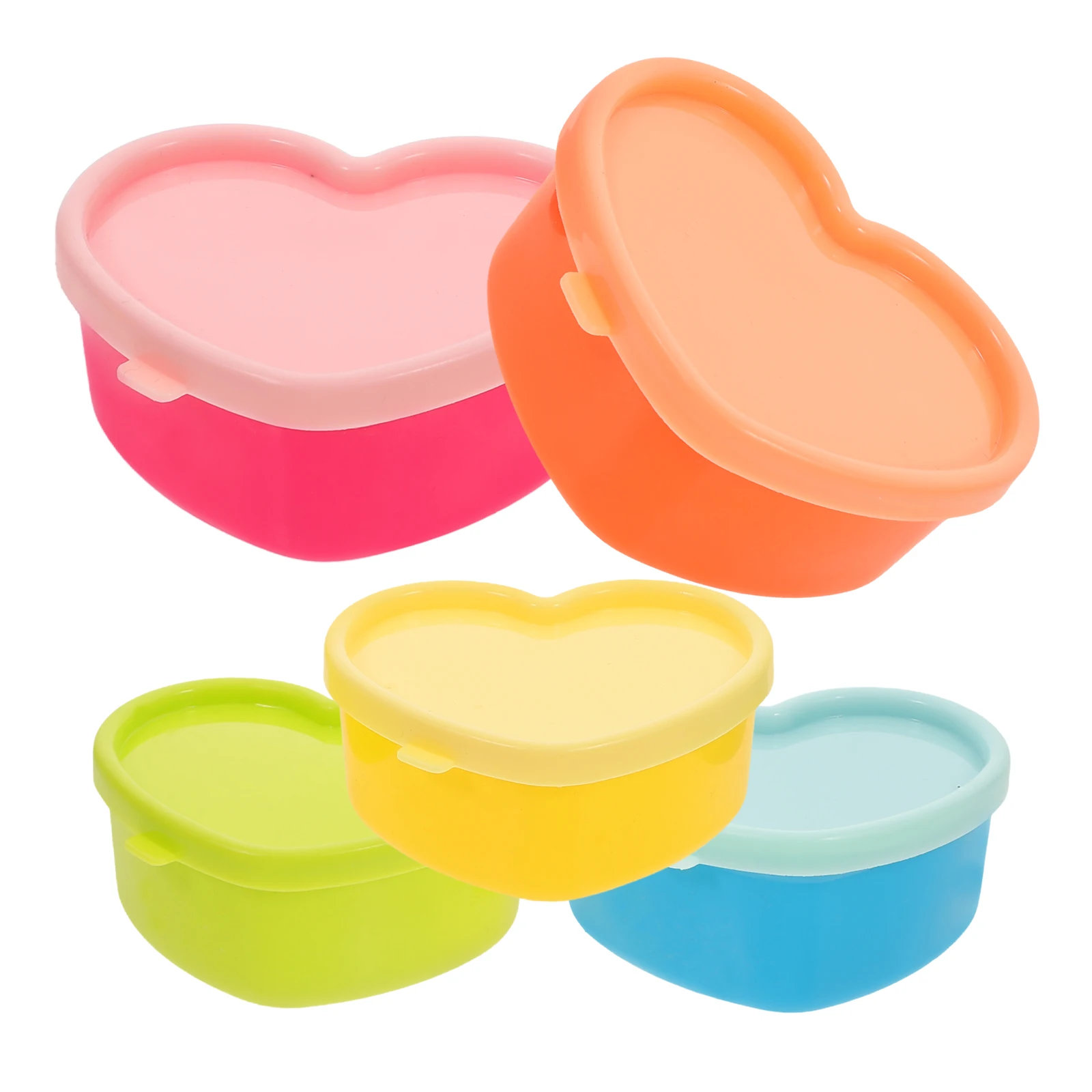 

5pcs Mini Sauce Containers Leakproof Reusable Condiment Boxes For Picnic Outdoor Bbq Small Seasoning Storage Box Lightweight