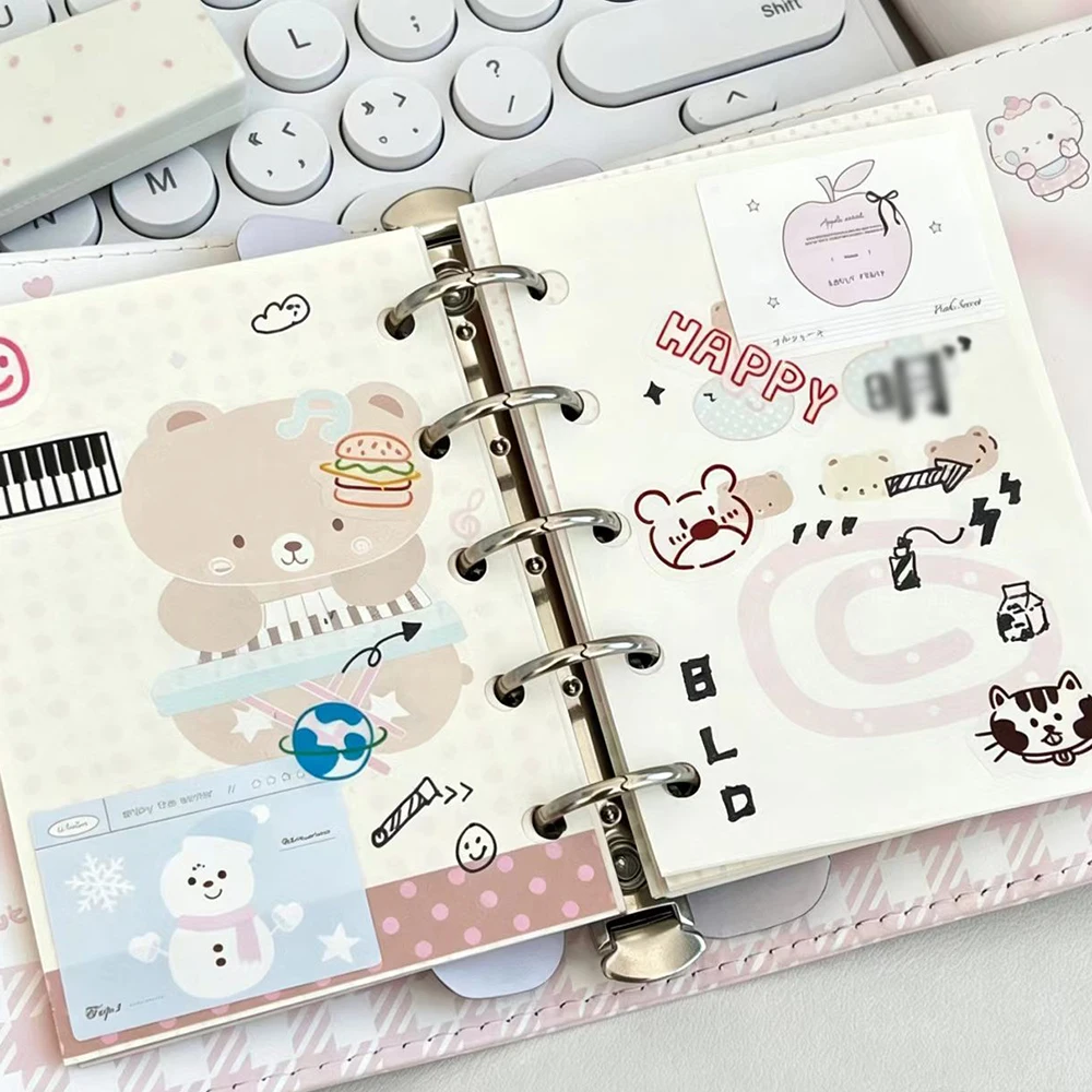 60 Sheets Dessert Series M5 Loose Leaf Replacement Core, Korean Minimalist Art Notebook, Hand Account Inner Page