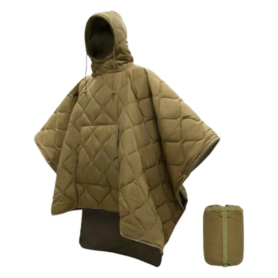 

Camo Blanket Waterproof Insulation Poncho Liner for Outdoor Camping, Hiking, Hunting, Survival, Backpacking, Picnicking
