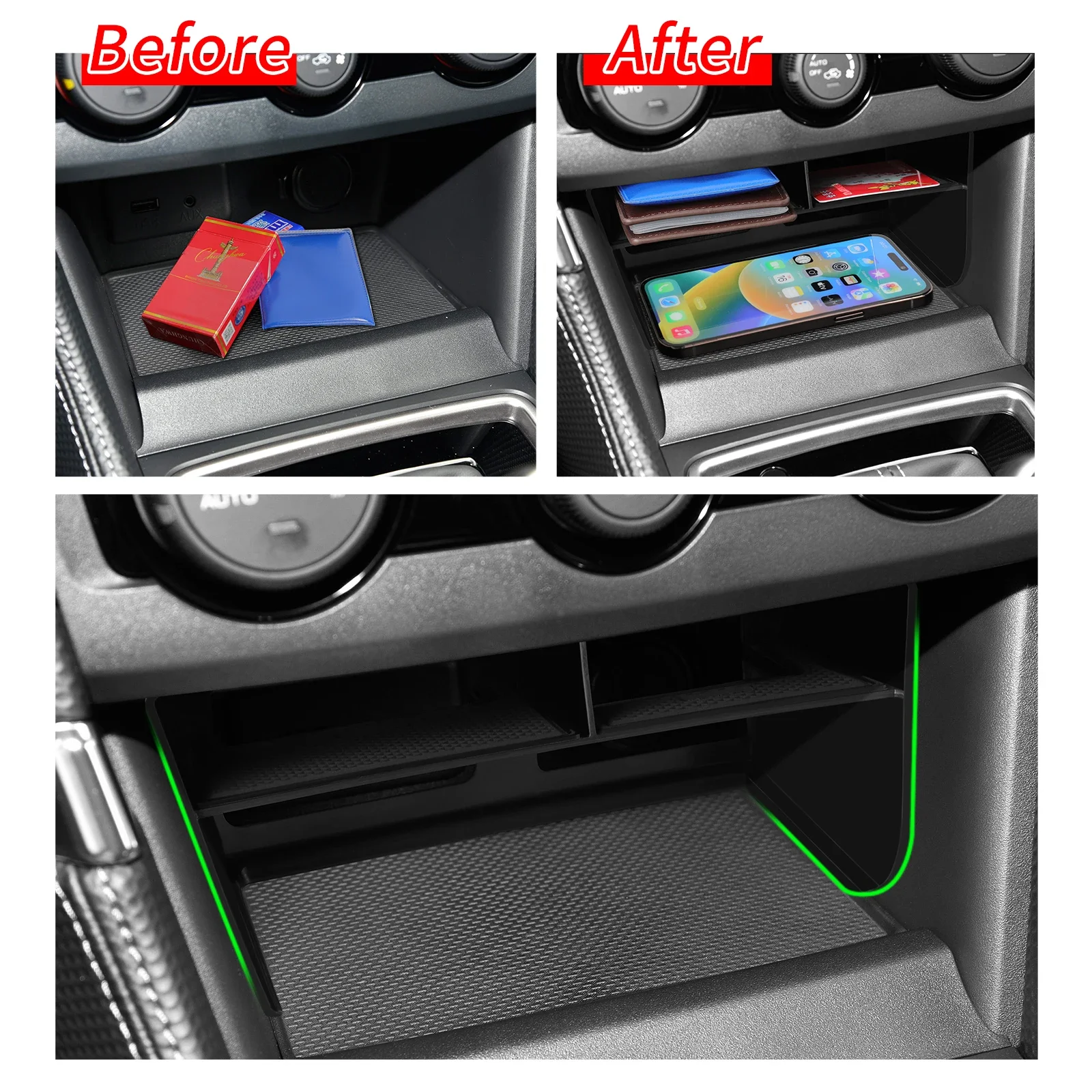 for Subaru Forester 2019-2024 Car Storage Box Central Console Tidying Organizer Case Tray Auto Interior Accessories view 3