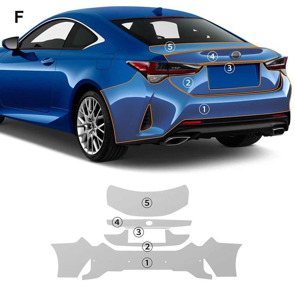 

For Lexus RC 300 350 2019-2025 TPU Bumper Hood Pre-cut PPF Clear Paint Protective Film Custom Anti Scratch Self Healing Shield