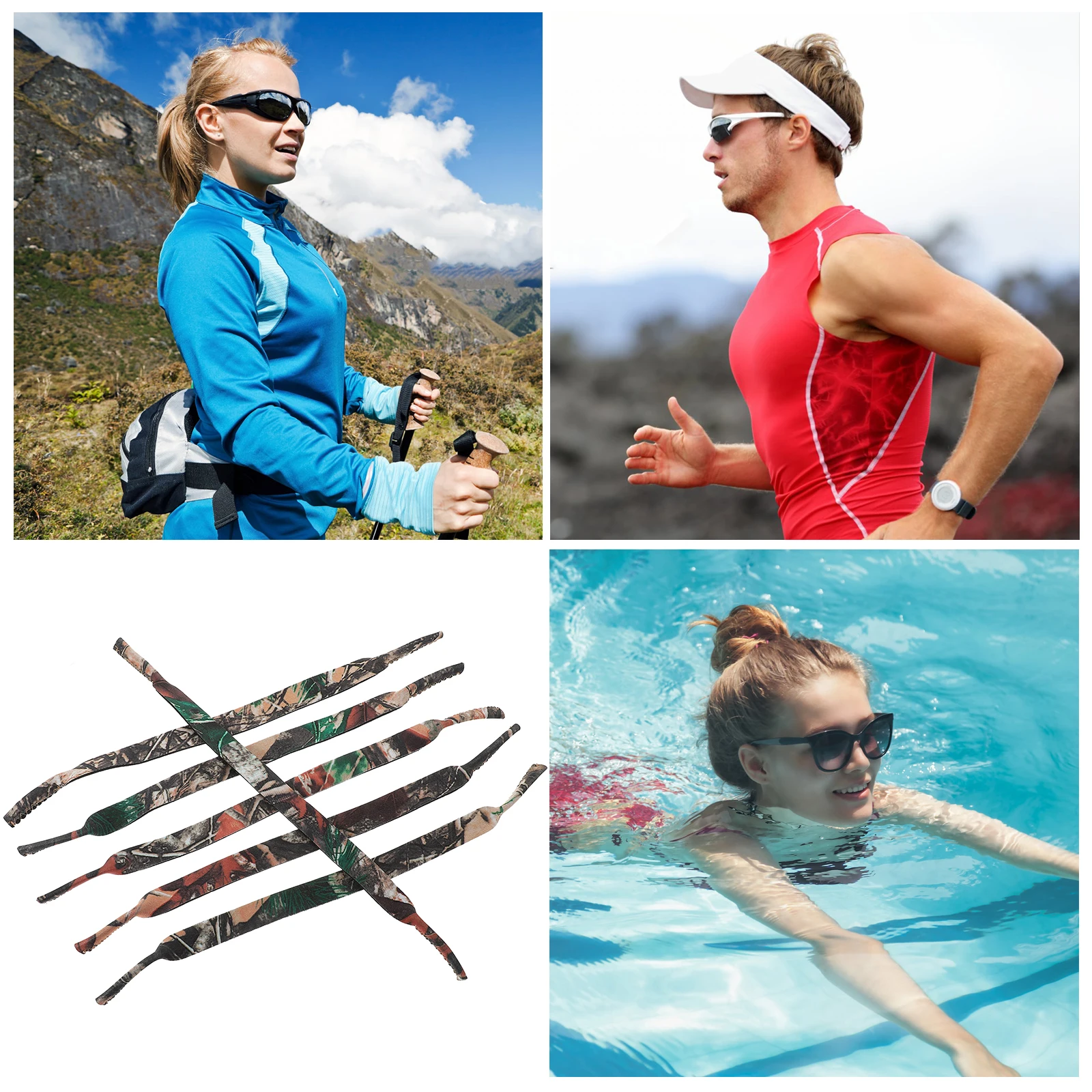 

6 Pcs Non-slip Glasses Strap Floating Sunglasses Retainer Neoprene Sport Eyewear Cord Lanyard Outdoor Accessories