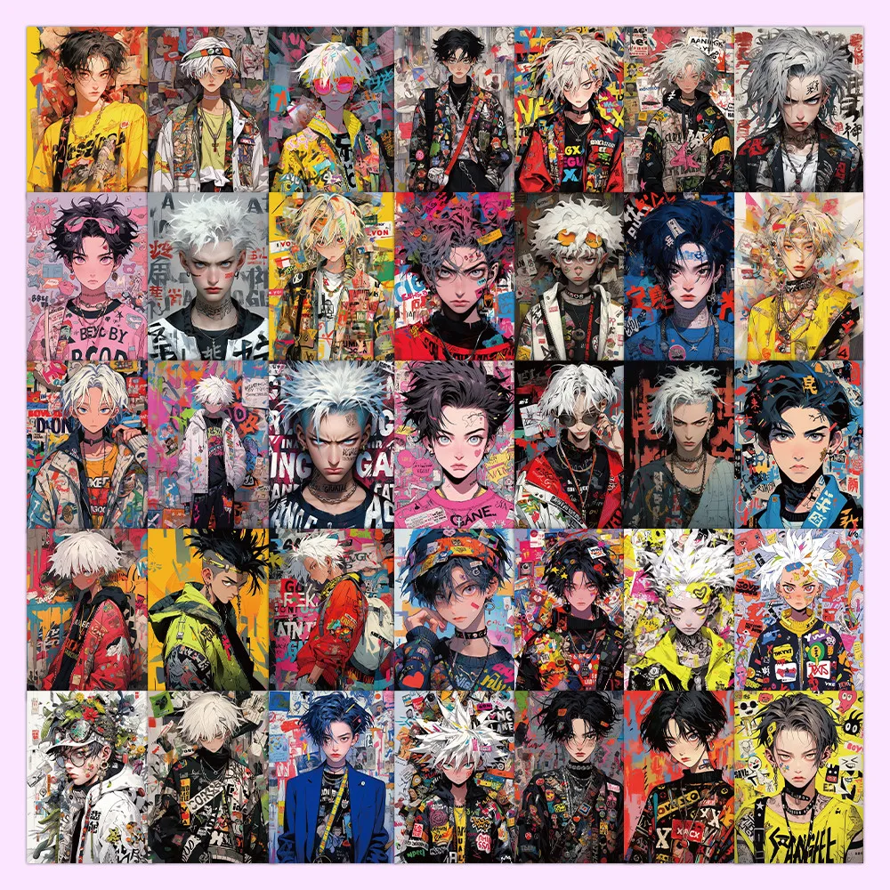 60PCS Graffiti Boy Stickers - Cool Designs for Decorating Notebooks, Laptops & DIY Projects AnimeWorlds Store