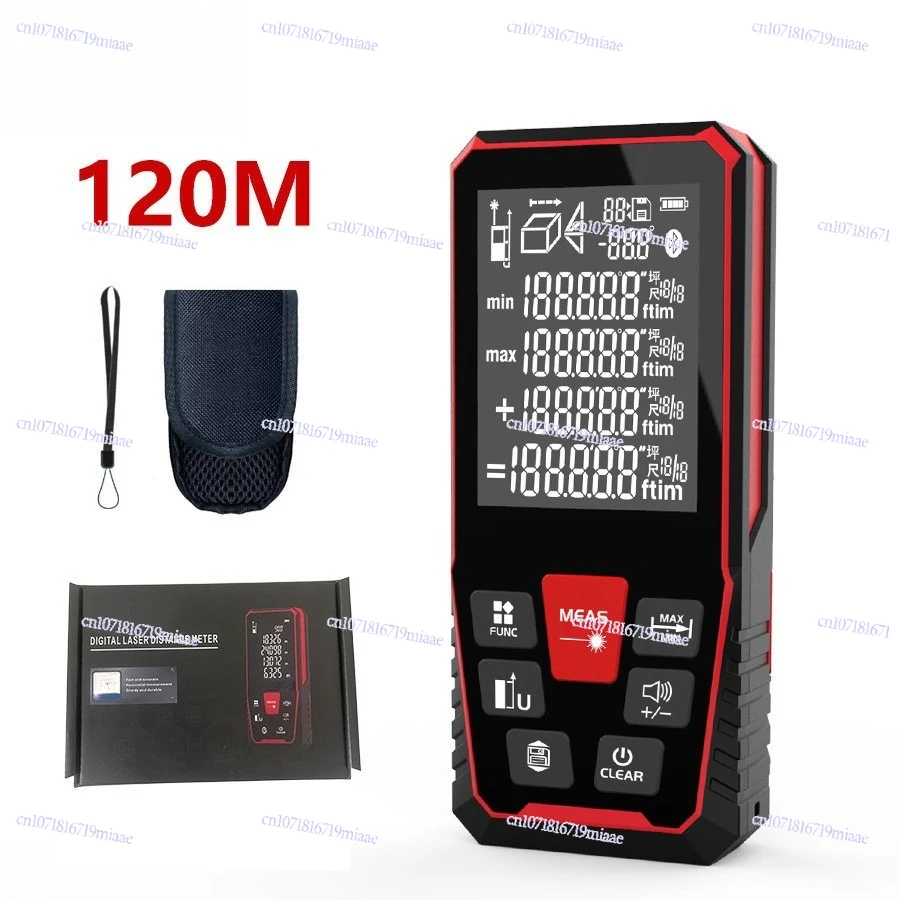 Laser rangefinder Handheld infrared high-precision laser ruler Electronic ruler measuring instrument Battery laser rangefinder