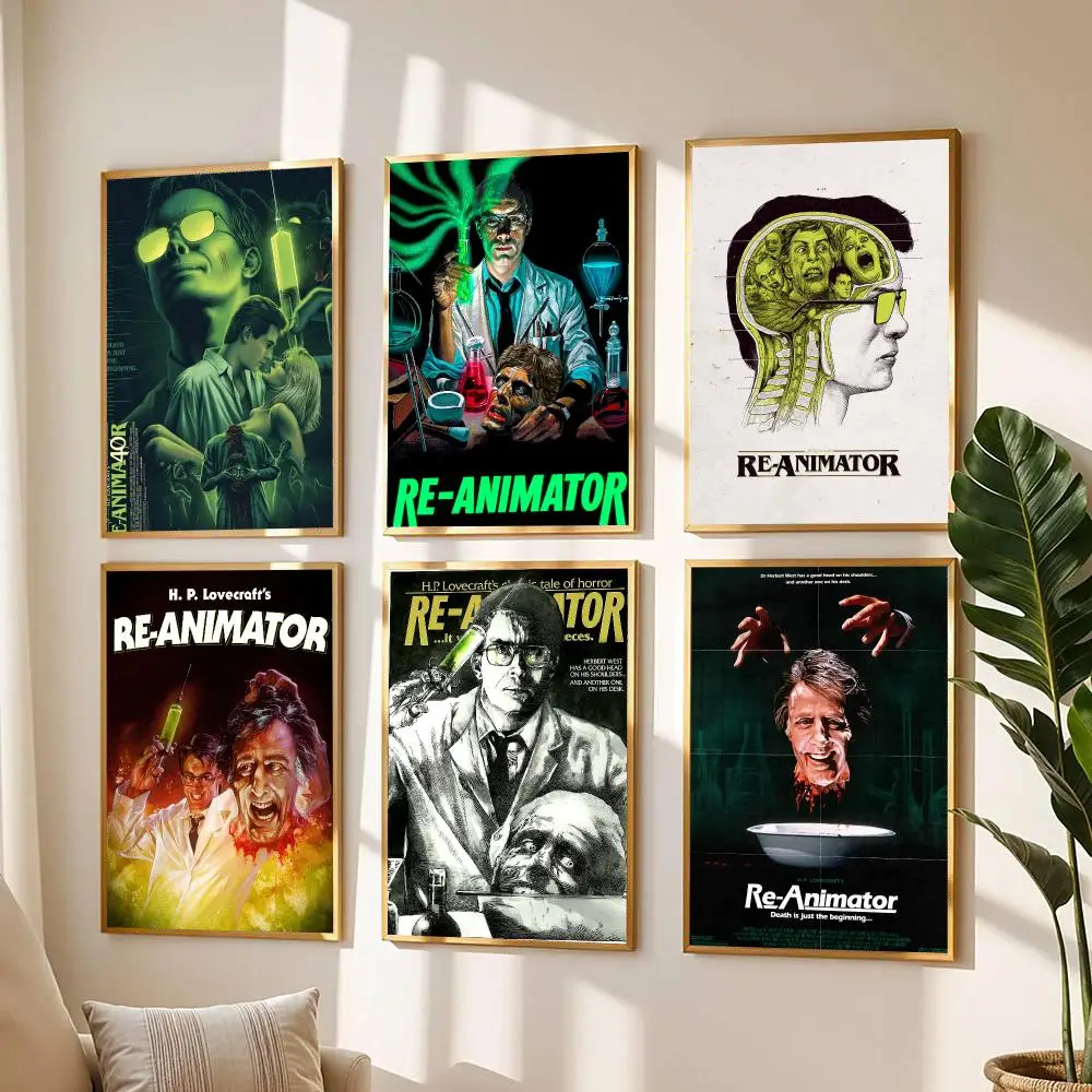 classic movie R-Re-animator 1985-R Painting Calligraphy Boho Botanical Decor for Living Room  Elegant Home Style