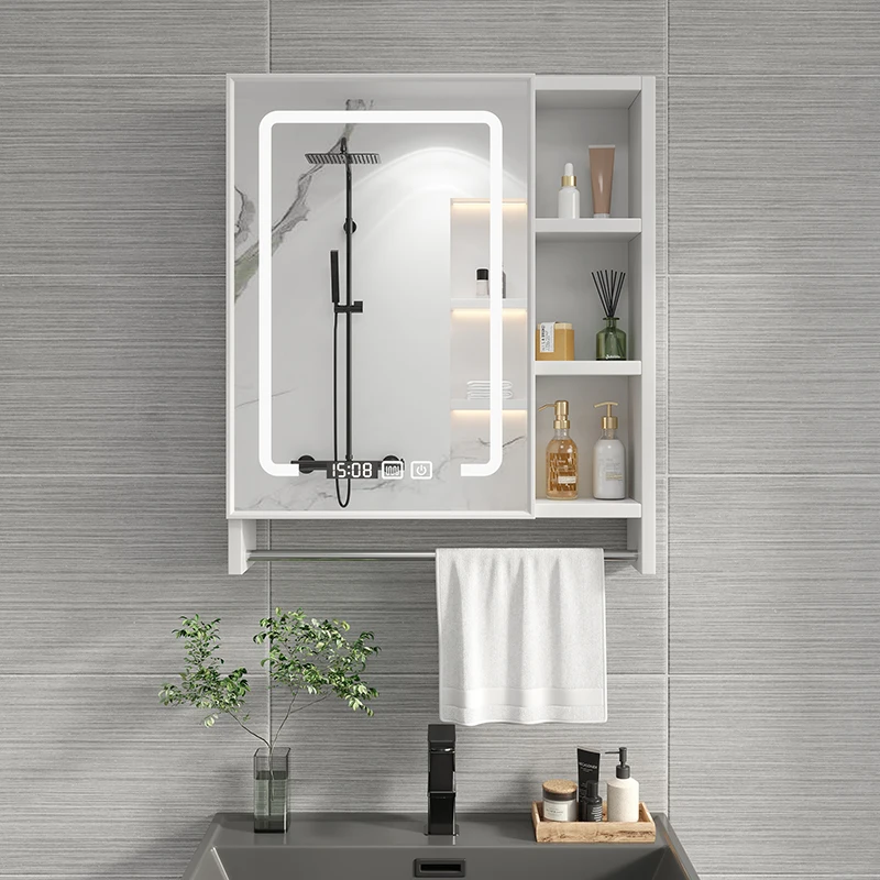 Vanity Mirror Wood Storage Organizer Cabinet Wall Hanging Closet Standing Shelf Mirror Dresser Espejos Living Room Furniture