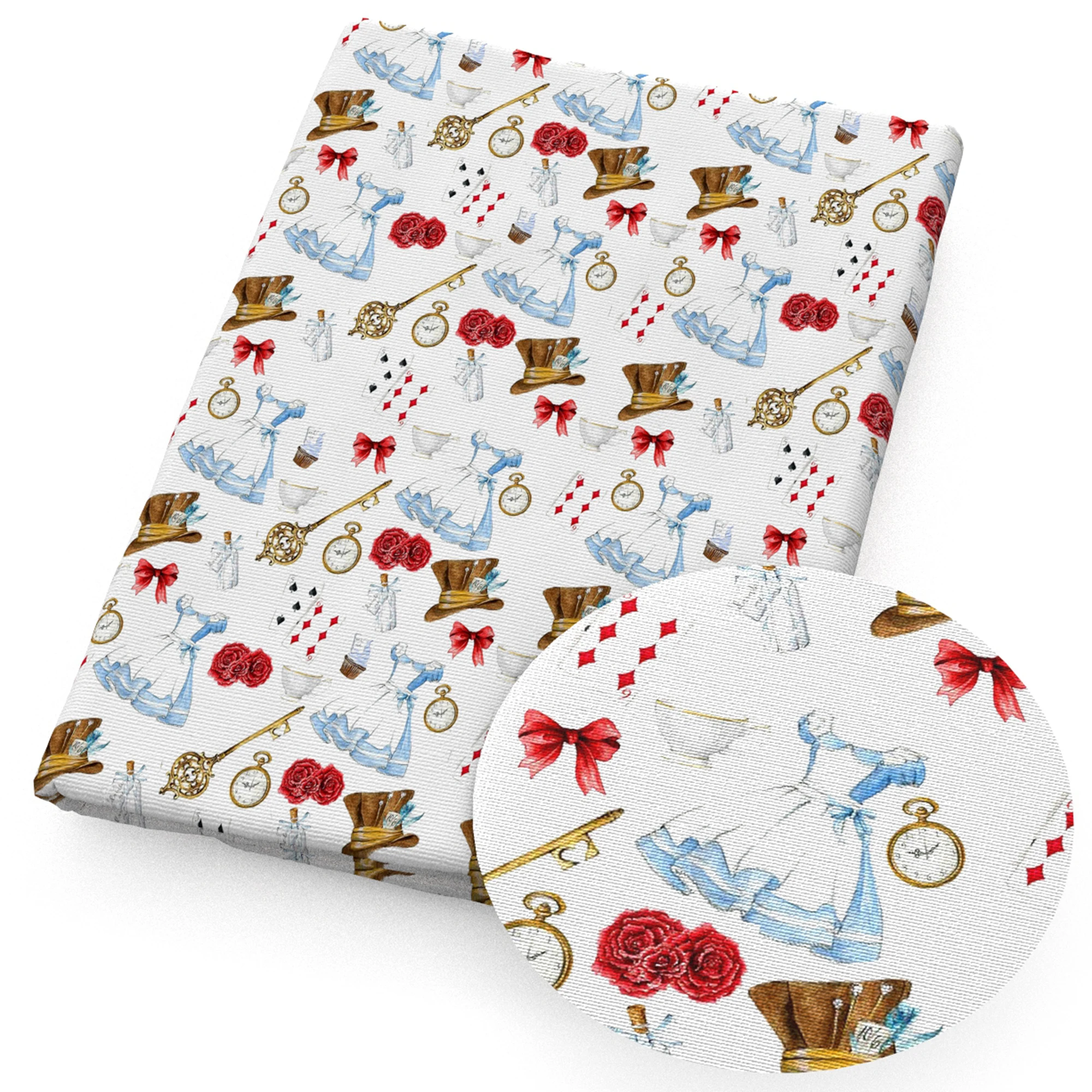 50*145 سنتيمتر أليس في بلاد العجائب البوليستر القطن/نسيج القطن الخالص الأنسجة الخياطة اللحف التطريز المواد الستار قماش ذاتي الصنع