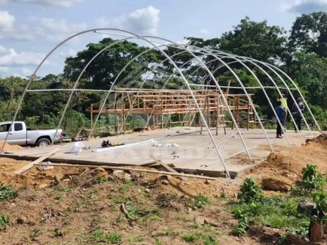 تجفيف الخضار الصغيرة بالفلفل الحار نفق جاف بالطاقة الشمسية الدفيئة قبة من البولي كربونات للزراعة المناخ الاستوائية صديقة للبيئة #3