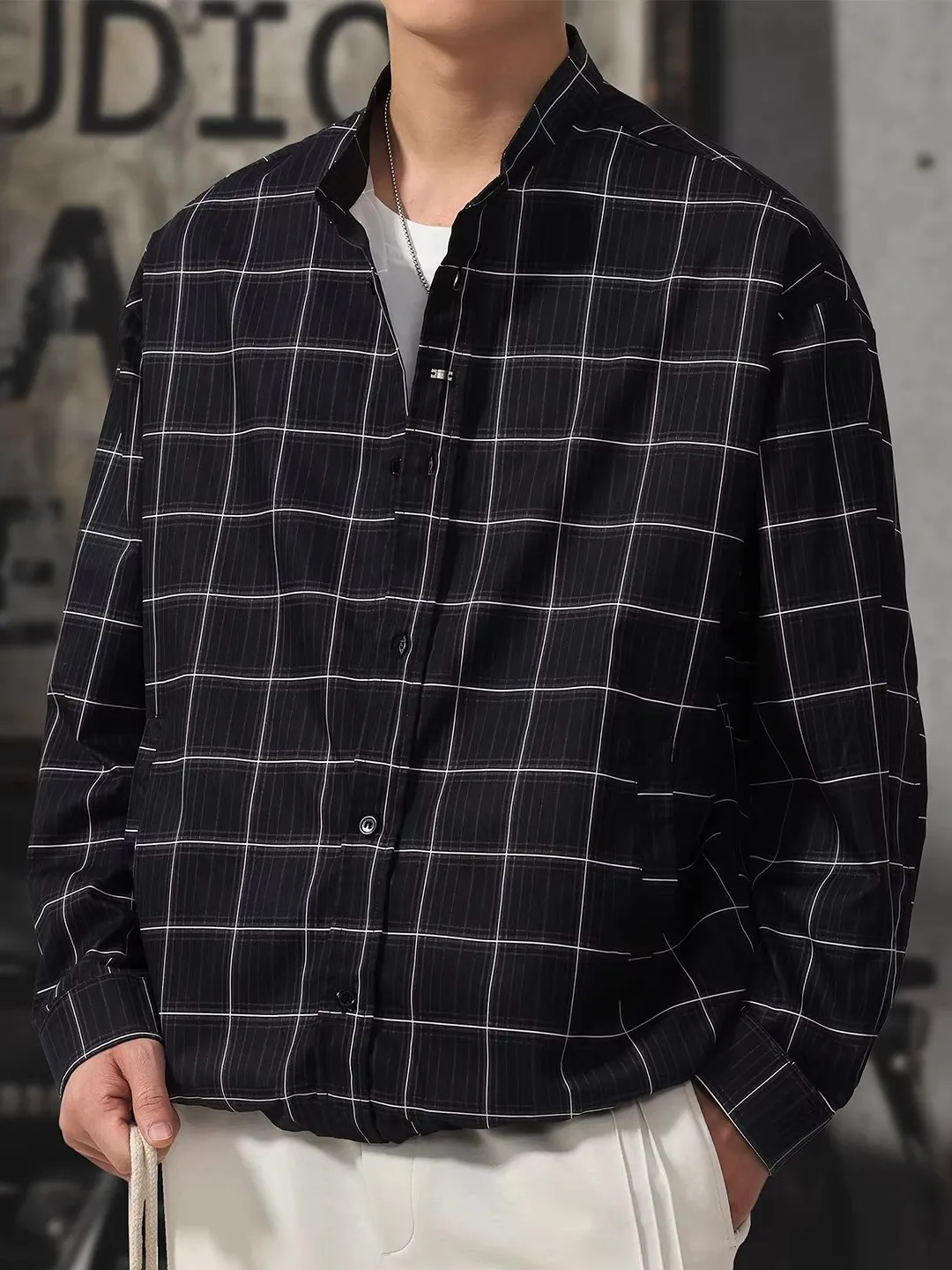 

Loose Fit Plaid Long Sleeve Shirt Men's Spring Autumn Business Casual Coat Breathable Comfortable Youth Trend Summer Cotton