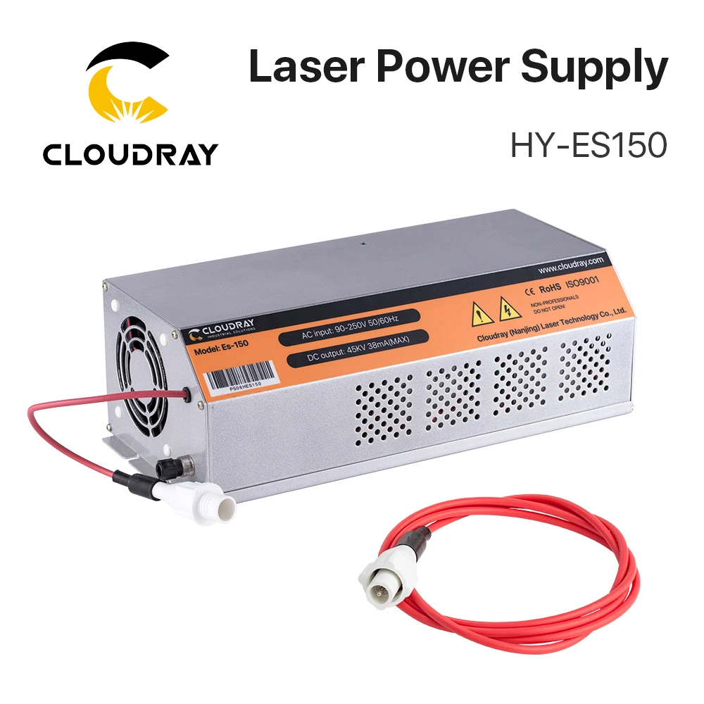 

Cloudray 150-180W CO2 Laser Power Supply for CO2 Laser Engraving Cutting Machine HY-Es150 ES150 Es Series