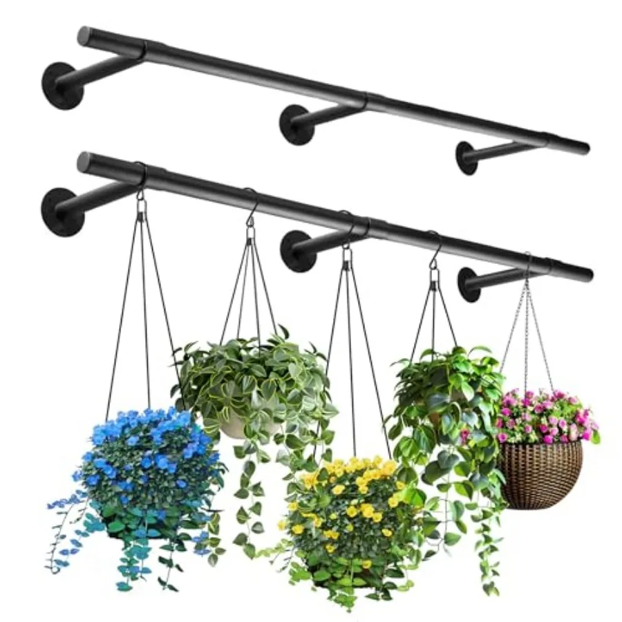 

2 шт. Подвесные кашпо-держатели для растений, для окон и потолков, настенные полки для комнатных растений