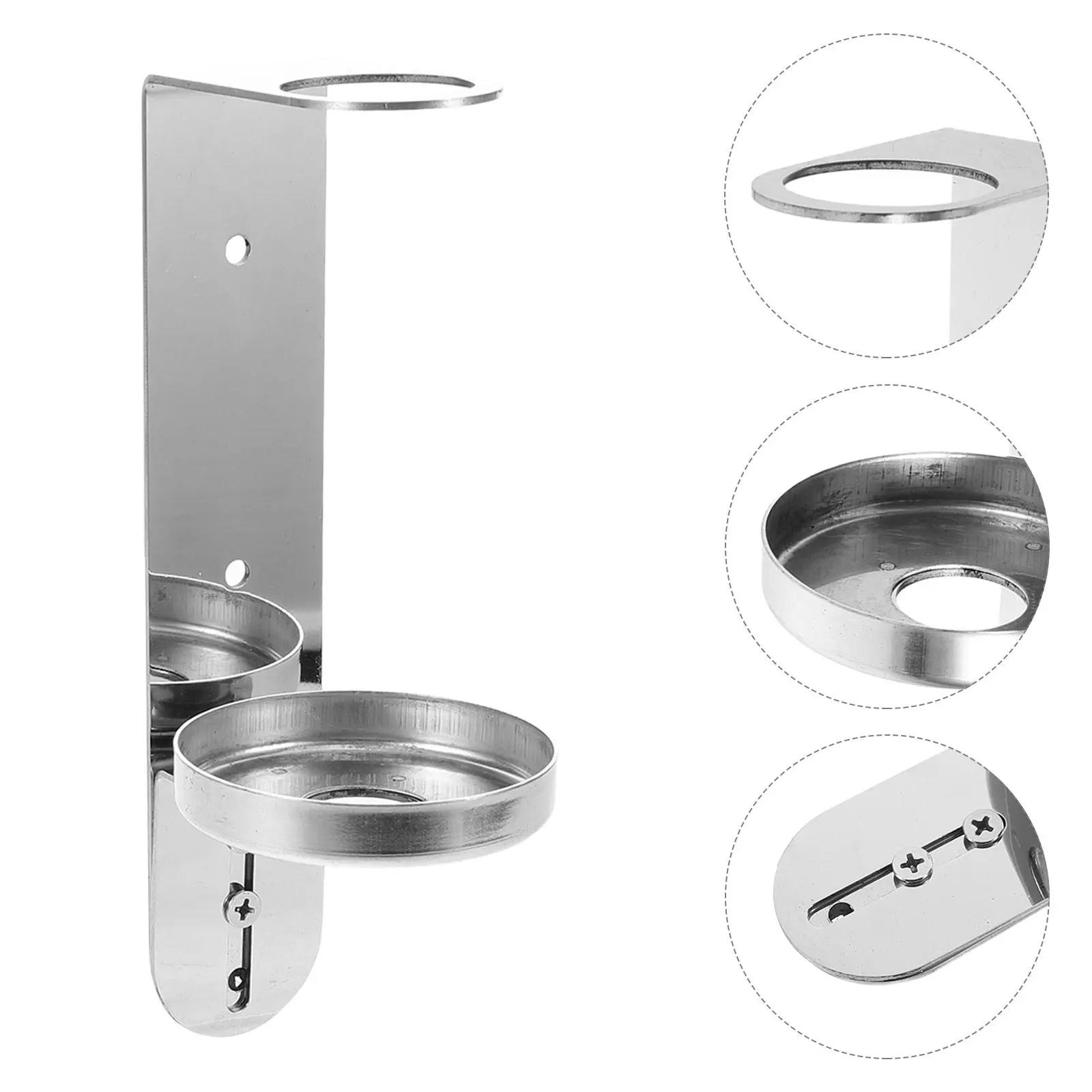 

Stainless Steel Wall Mounted Liquid Soap Holder Bathroom Shampoo Bottle Holder Shower Gel Dispenser Rack Pump Bottle Organizer