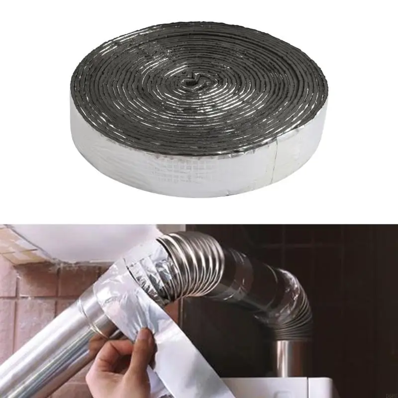 D5BE Rubber Foam Backed Aluminum Tape Heat Reflective Insulation For Water Pipe Maintenance And Repair