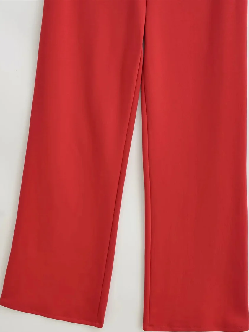 Pantaloni a gamba dritta pieghettati in due pezzi falsi retrò americani Pantaloni sportivi da ragazza caldi casual comodi da donna Autunno versatile