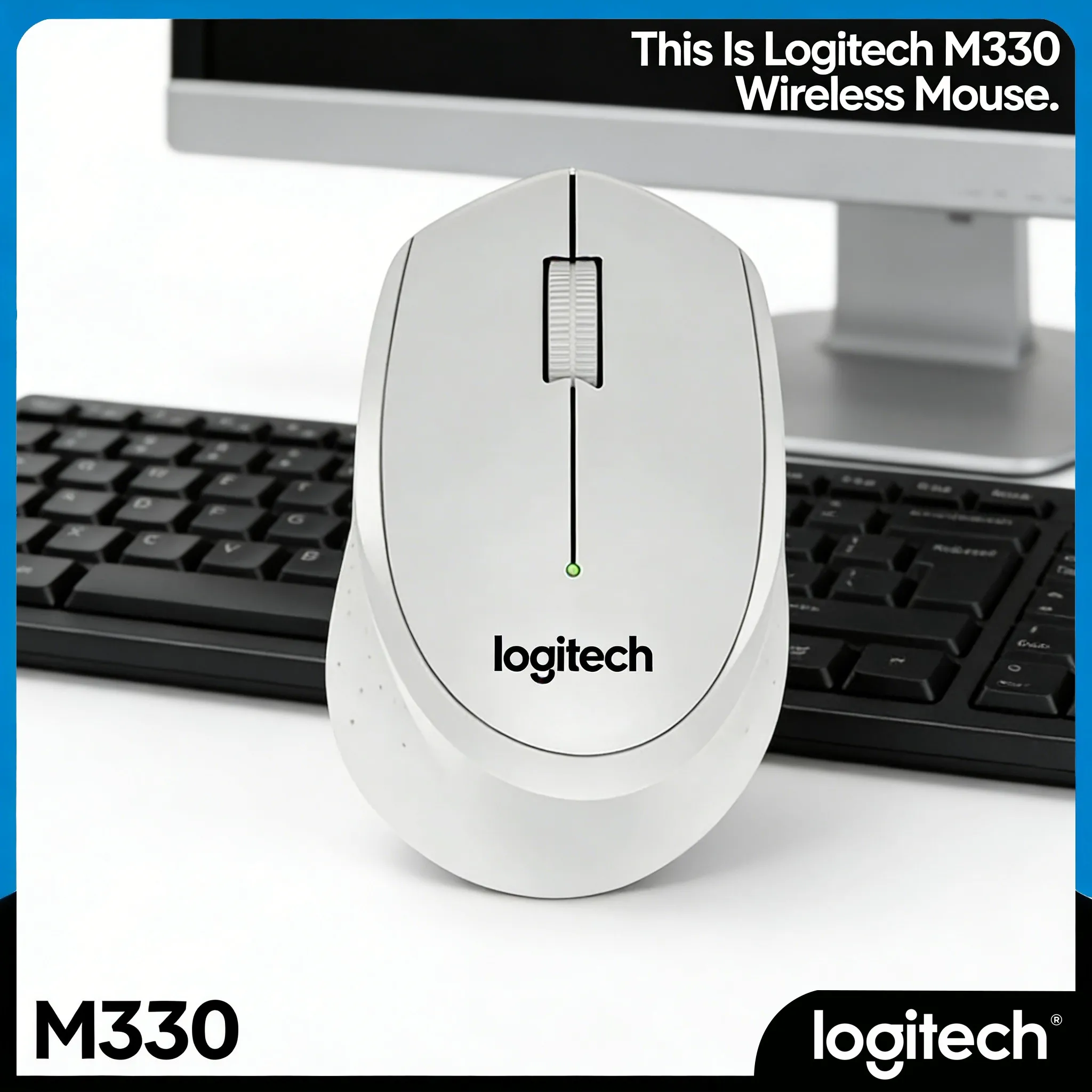 

Беспроводная мышь Logitech M330 с 24-месячным сроком службы батареи, питание от батареек типа АА, энергосберегающая