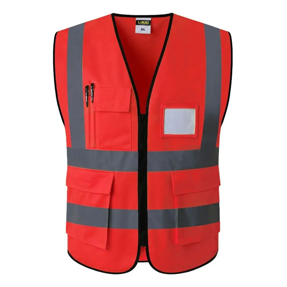 

Спортивный жилет для бега высокой видимости, разноцветный с карманом, передняя одежда для велоспорта, предупреждающий защитный жилет