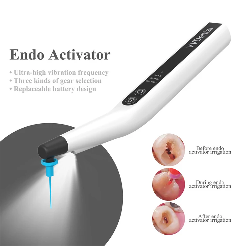 

LED Wireless Dental Endo Activator Root Canal Irrigator with 60Pcs Disposable Activator Tips for Dental Clinic Dental Instrument