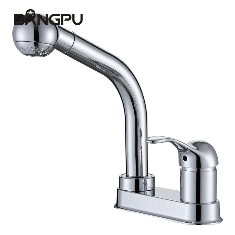 

Double Hole Bathroom Sink Faucet Deck Mounted Two Function Vanity Sink Faucet Single Handle Cold and Hot Mixer Taps Chrome