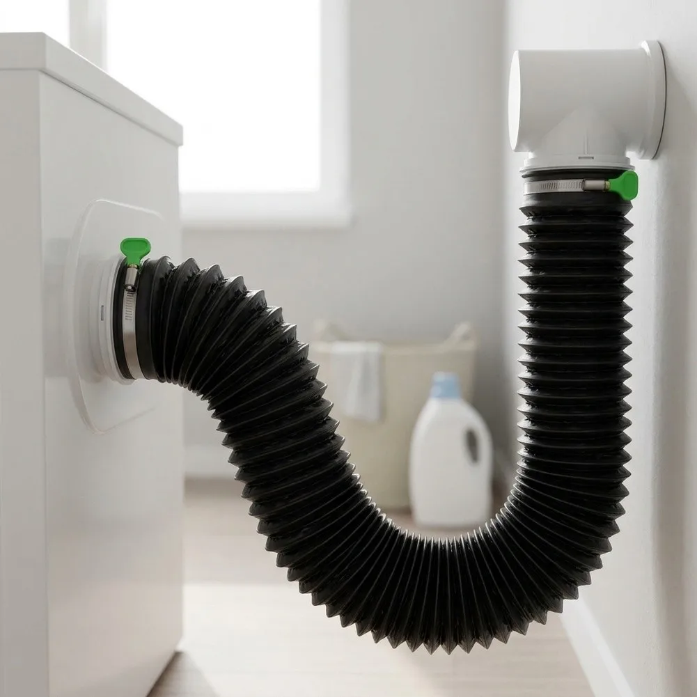 Dryer Vent 90 Degree Bend Connector Designed for Tight Space Installation in Residential Laundry Ventilation Systems