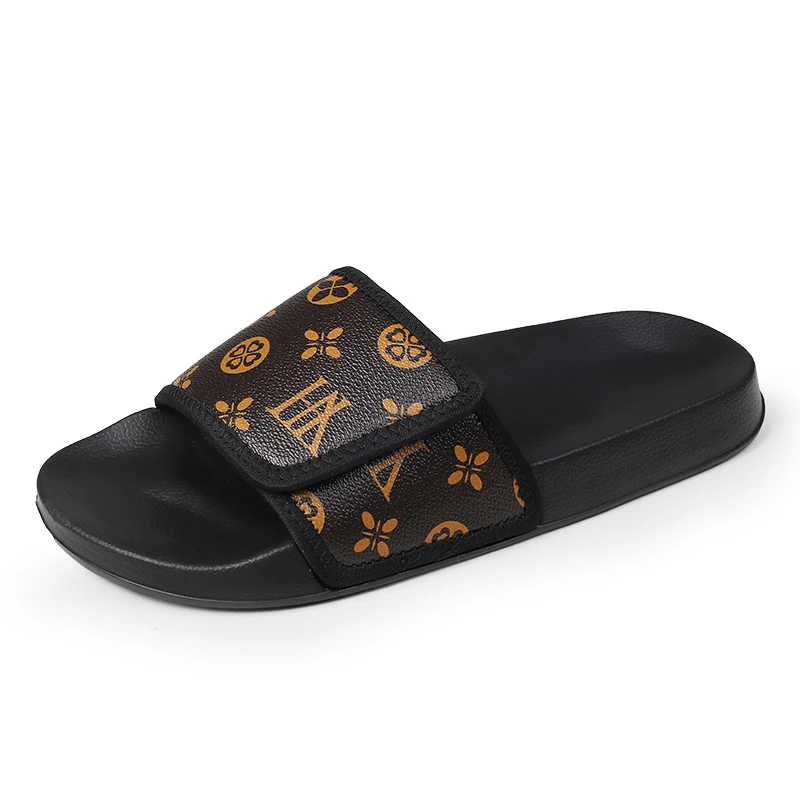 Men\'s summer slippers for outdoor wear, cool slippers, one line slippers, Korean version beach shoes, anti slip fashion, outdoor