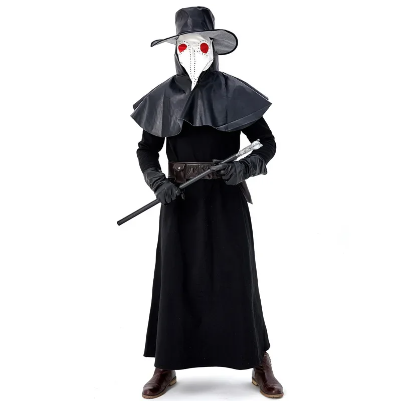 Deluxe Adult Dr. Plague Doctor Cosplay Costume Schnabel Suit Halloween Costumes For Men Adult Carnival Party Dress Up Clothing