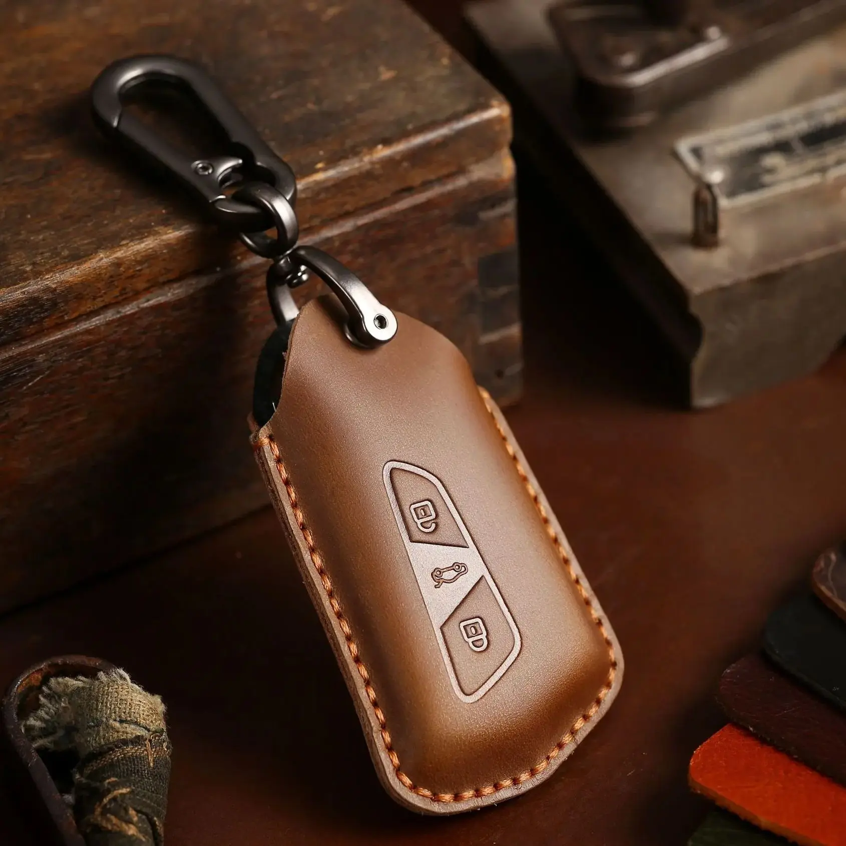 Leather Car Key Case Full Cover For VW Volkswagen ID.3 ID.4 Golf 8 2022 2023 MK8 Cupra Skoda Octavia SEAT Leon MK4 Formento