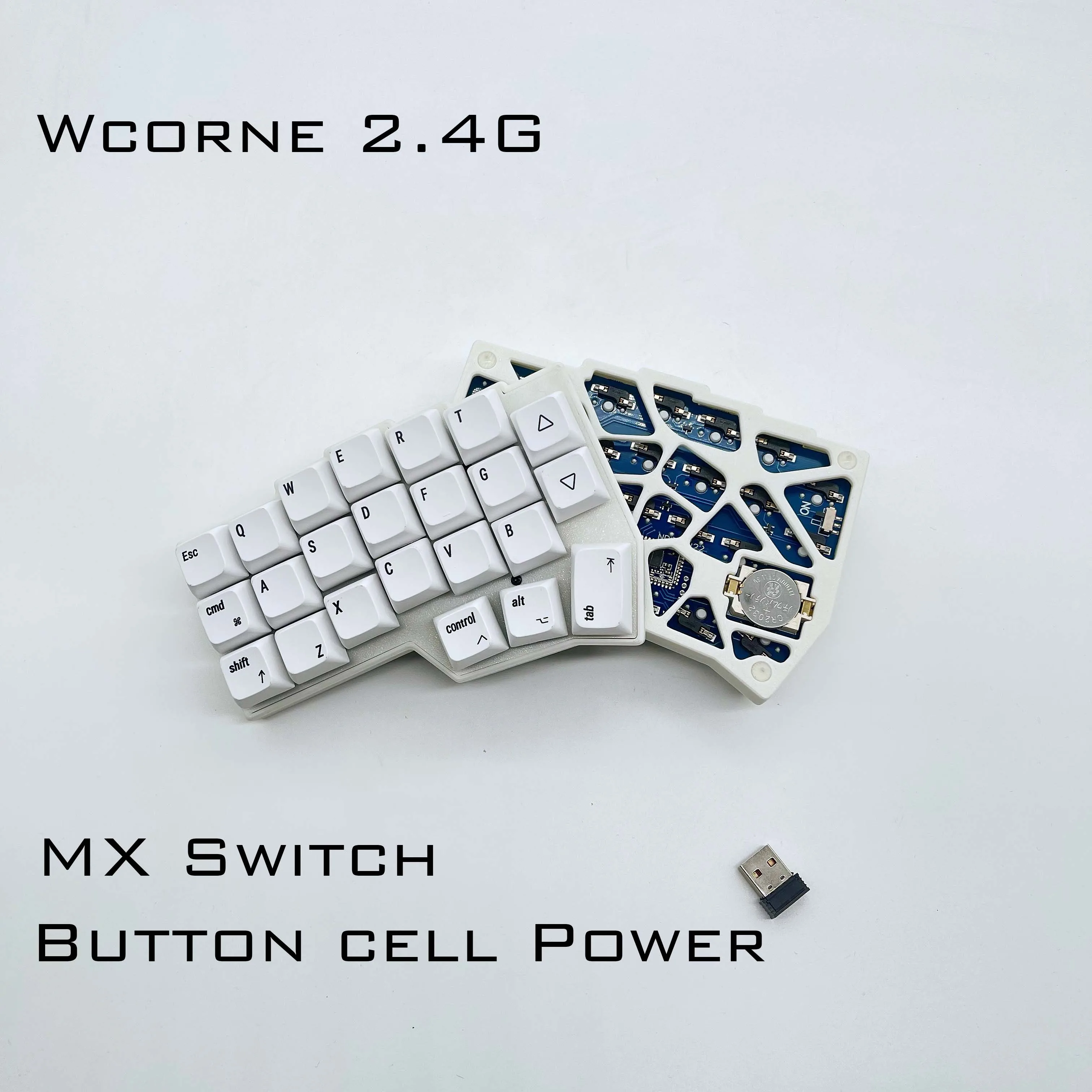 CORNE V4 2.4G Wireless MX Mechanical Keyboard Hot-swappable Split Ergonomic 46 key Layout Support VIAL Software Key Mapping