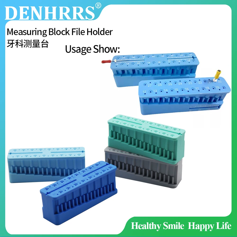 Dental Endo Measuring Ruler Plastic Endodontic Block Files Cleaning Holder Dentist Accessory Tools（DENHRRS IM Store）