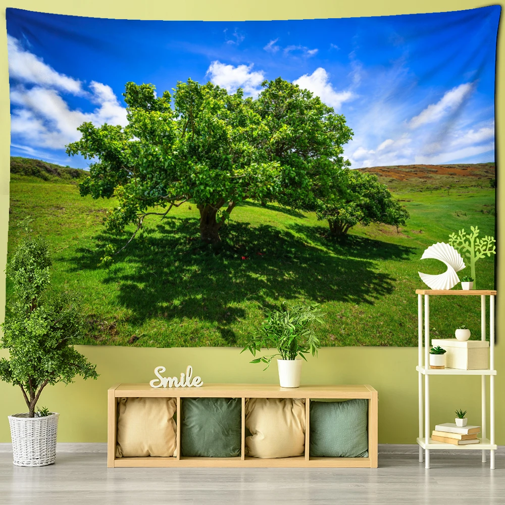 

Roadside Giant Tree Tapestry Wall Hanging Bohemian Aesthetic Room Nature Landscape Hippie Art Home Decor