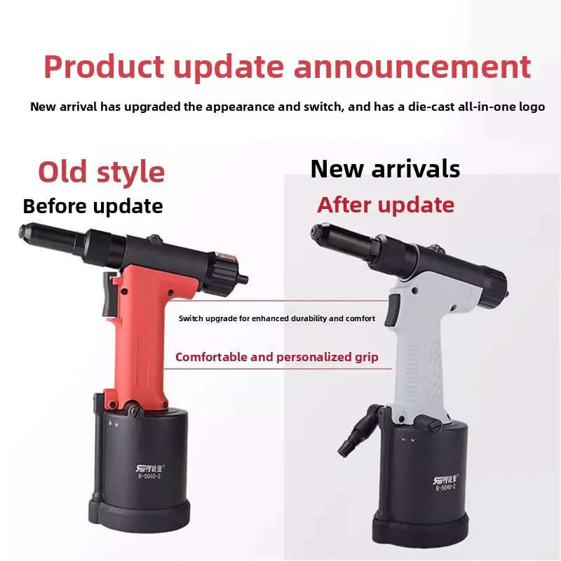 مسدس برشام هوائي صناعي، أداة برشام بوب ذاتية التحميل مع أنف طويل لمسامير الفولاذ المقاوم للصدأ والفولاذ #3