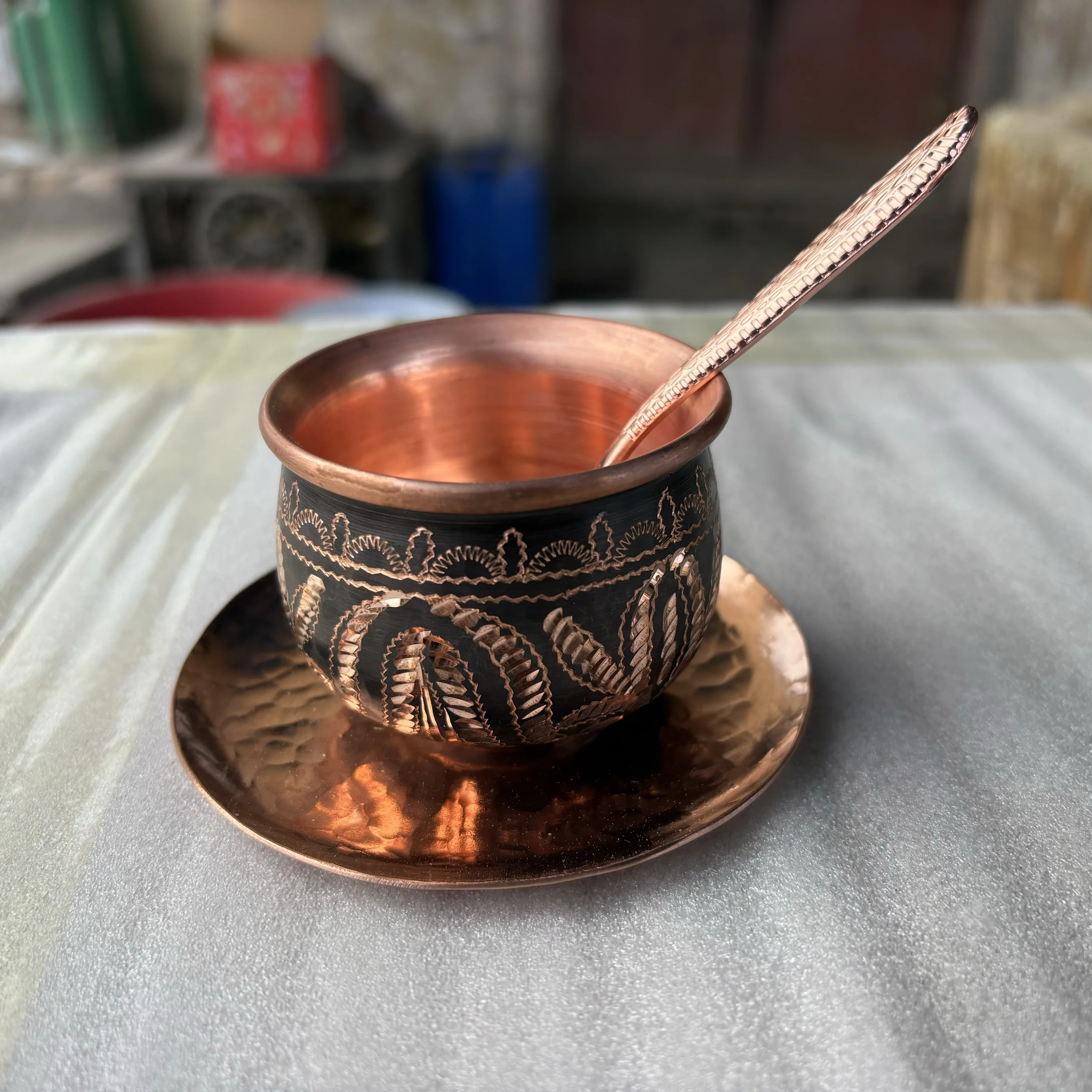 

Chinese Traditional Crafts Pure Copper Tea Cup Handmade Coffee Cup