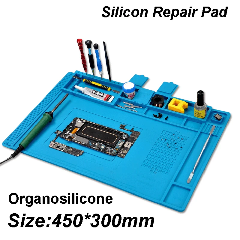 45CM*30CM Repair Pad Insulation Heat-Resistant Soldering Station Silicon Soldering Mat Work BGA  Desk Platform Cellphone Repairs