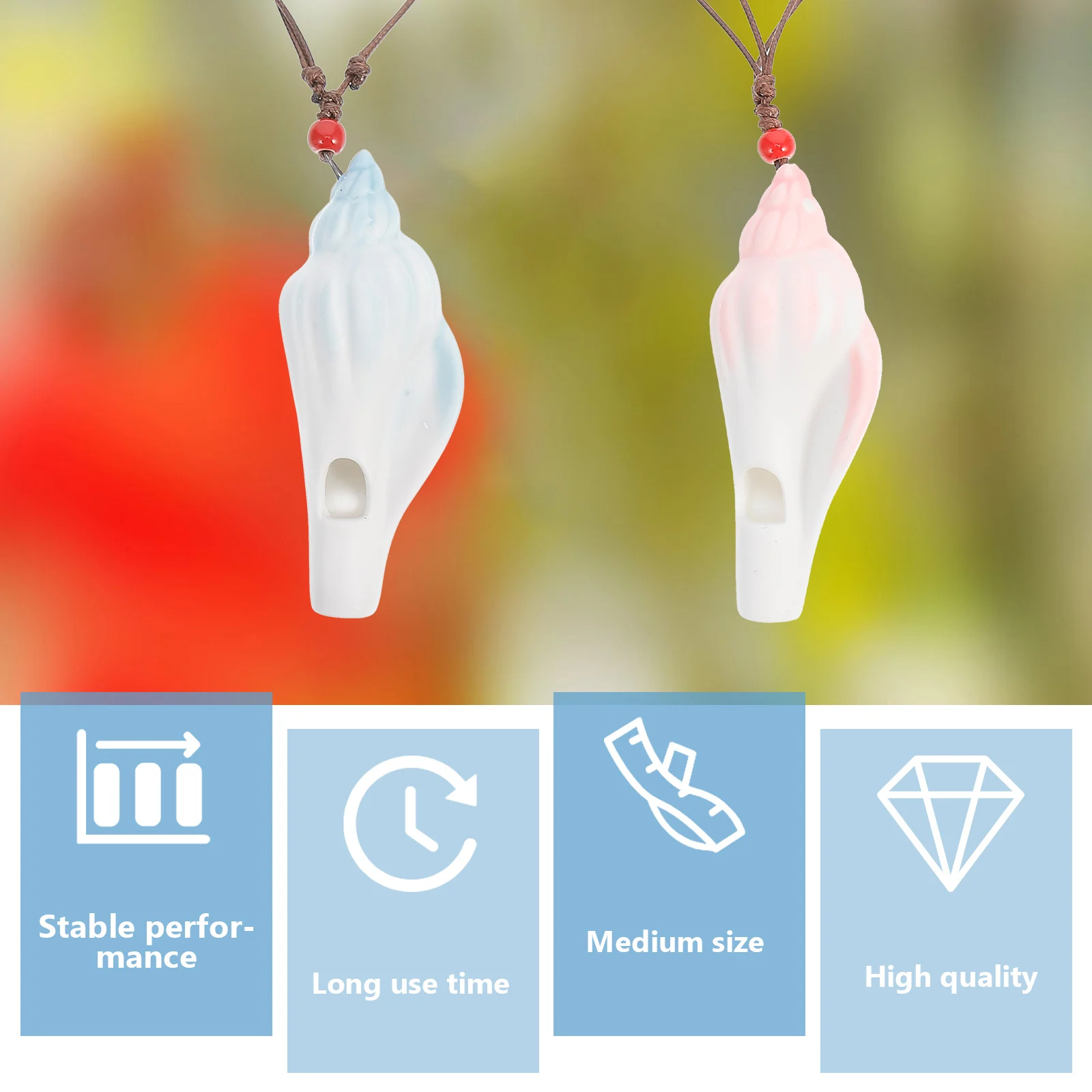 

2Pcs Children Whistle Pendant Ceramic Conch Shape Blowing Plaything Cultivate Musical Talent Party Favor Gift Whistle Toy