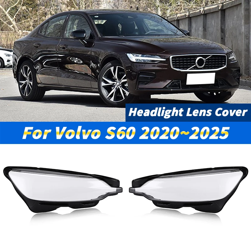 

Для Volvo S60 2020 2021 2022 2023 2024 2025 крышка объектива фар автомобиля пылезащитный чехол для фар автомобильные аксессуары автозапчасти