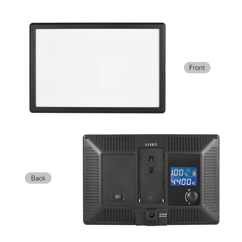 プロフェッショナルな超薄型 LED ビデオライト ポータブル写真撮影用フィルライト 調整可能な明るさとデュアルカラー温度 最大明るさ