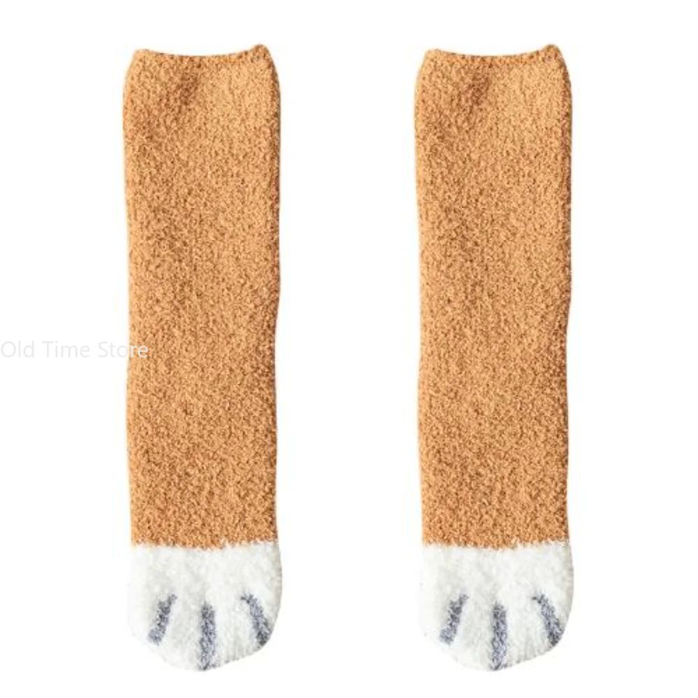 Cozy Mink Velvet Socks Men Women Winter Thicken Warm Pure Color Casual Socks Sleep Bed Floor Home Fluffy Sock Calcetines Hombre
