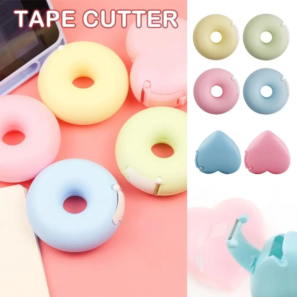 Plastic Tapes Cutter Stationery Grafting Supplies Tape Holder Student Gift Heart Shaped Eyelash Extension Tool Student