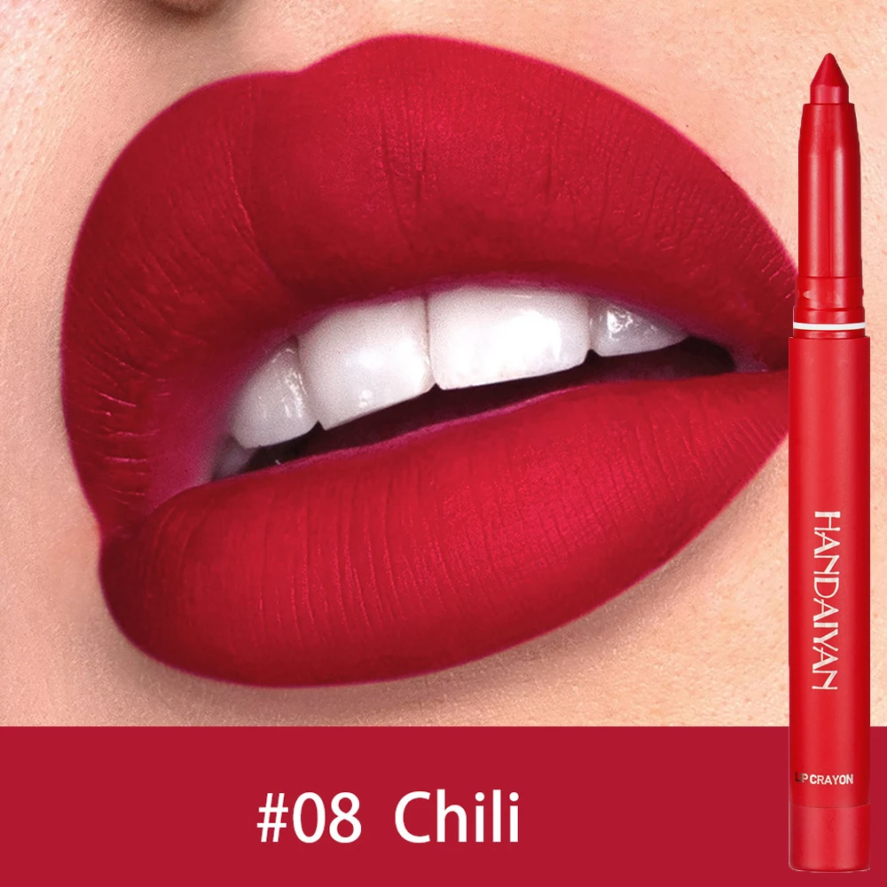 

Waterproof Cherry Red Matte Lipstick Sexy Lipliner Pencil Plumping Stain Natural Nude Pink Lip Liner Outline Lips Contour Makeup