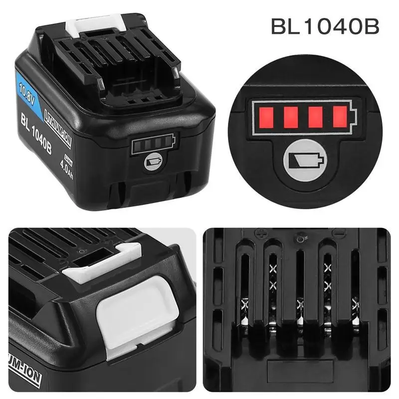 

4000mAh 6000mAh Rechargeable Battery Power Tools Replaceable Battery for Makita BL1015B BL1020B BL1040B BL1021B BL1041B